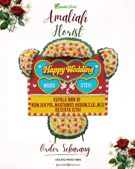 Papan Bunga Pernikahan Welarek